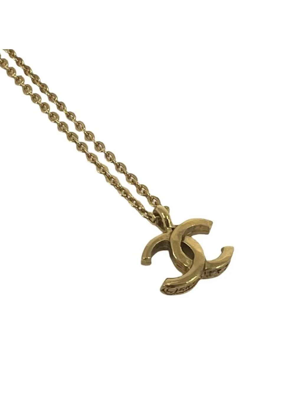 Chanel Vintage CC Logo Chain Necklace Gold